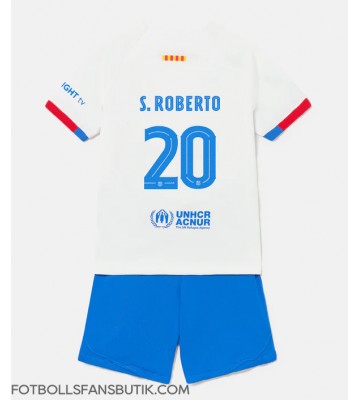 Barcelona Sergi Roberto #20 Replika Bortatröja Barn 2023-24 Kortärmad (+ Korta byxor)